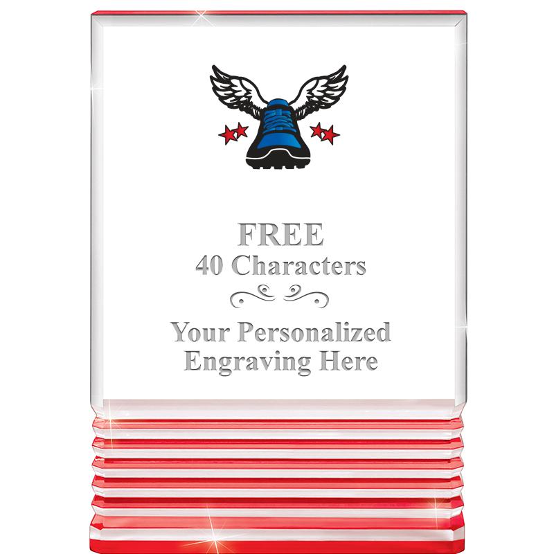 3.5"x5"RED ROCKWELL ACRYLIC