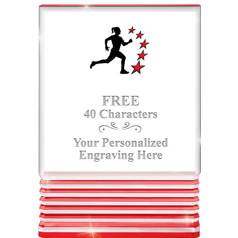 3.5"x5"RED ROCKWELL ACRYLIC