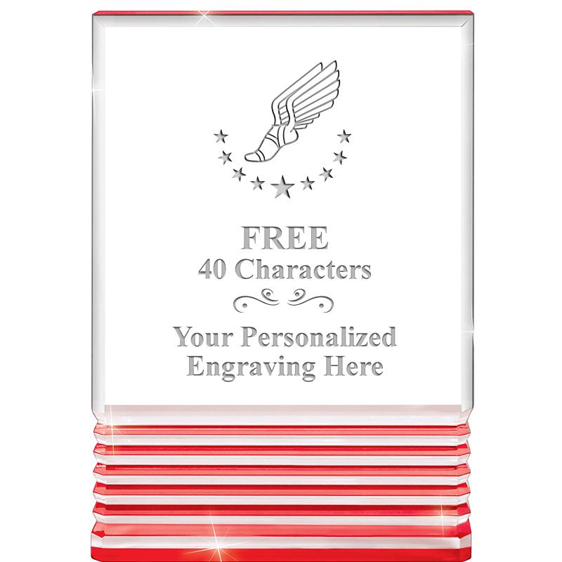 3.5"x5"RED ROCKWELL ACRYLIC