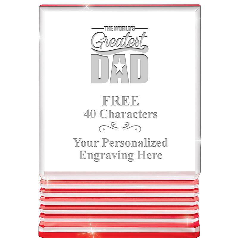 3.5"x5"RED ROCKWELL ACRYLIC