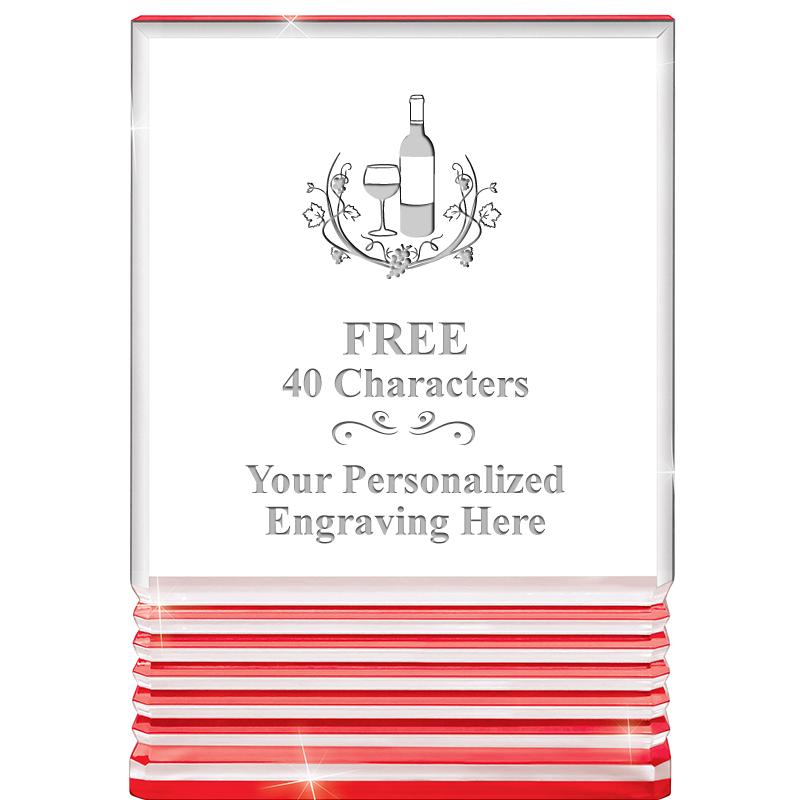 3.5"x5"RED ROCKWELL ACRYLIC