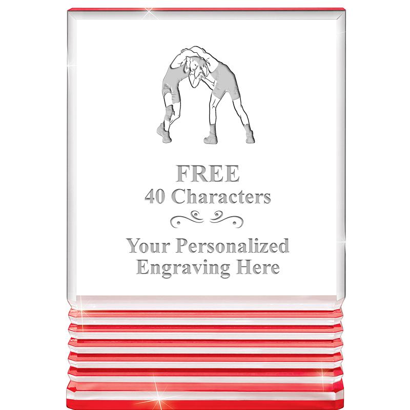 3.5"x5"RED ROCKWELL ACRYLIC