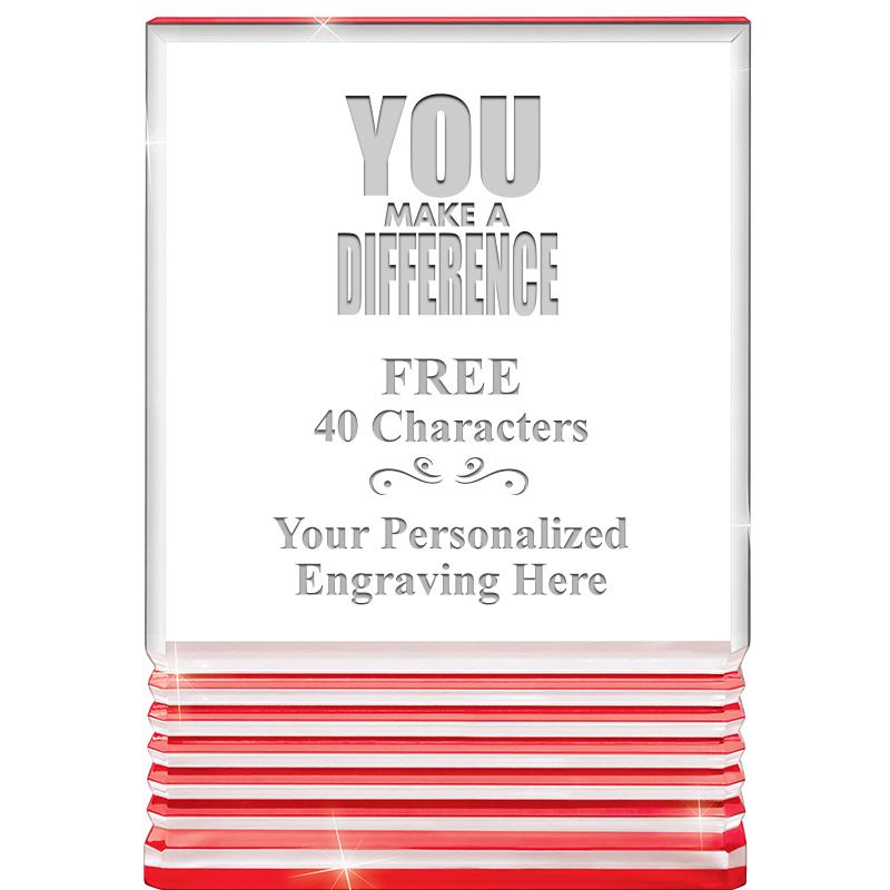 3.5"x5"RED ROCKWELL ACRYLIC