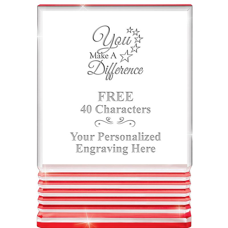 3.5"x5"RED ROCKWELL ACRYLIC