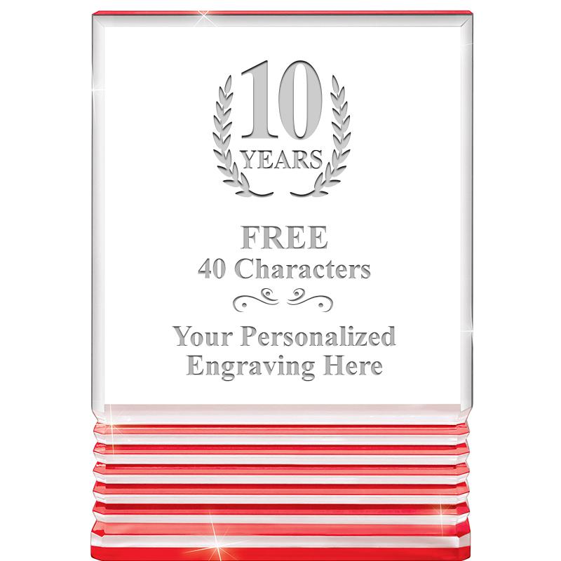 3.5"x5"RED ROCKWELL ACRYLIC