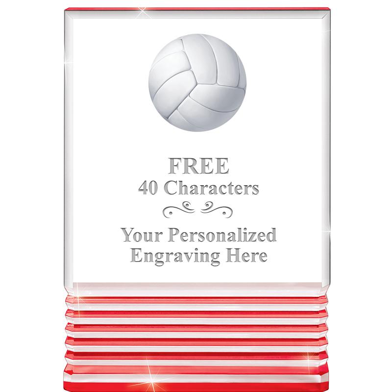 3.5"x5"RED ROCKWELL ACRYLIC