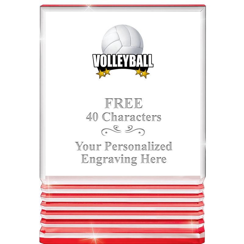 3.5"x5"RED ROCKWELL ACRYLIC