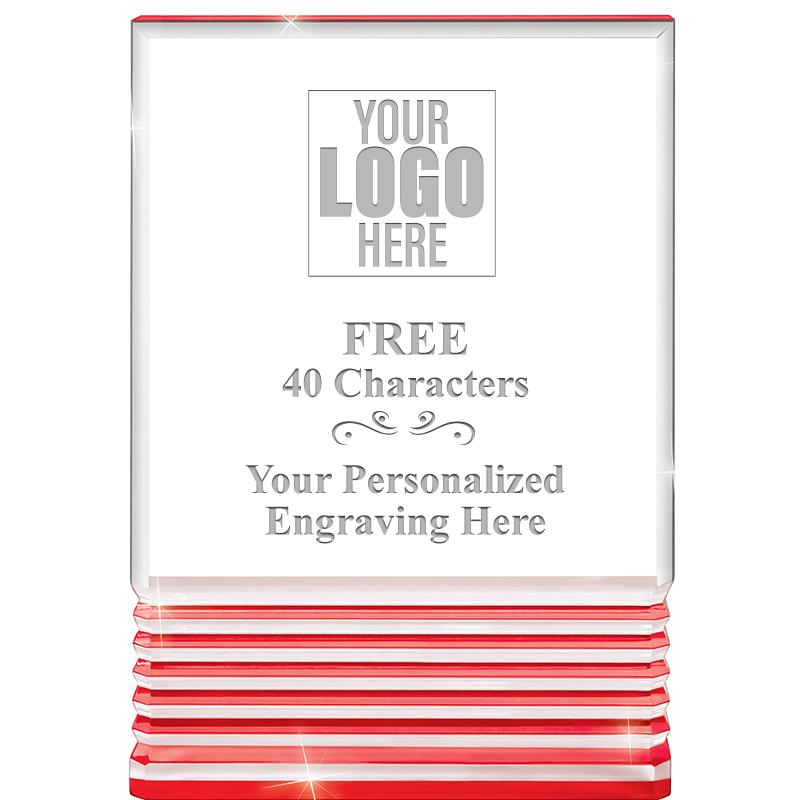 3.5"x5"RED ROCKWELL ACRYLIC