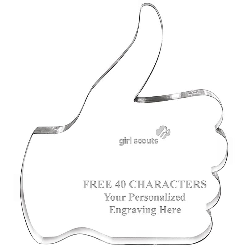 6" THUMBS UP ACRYLIC