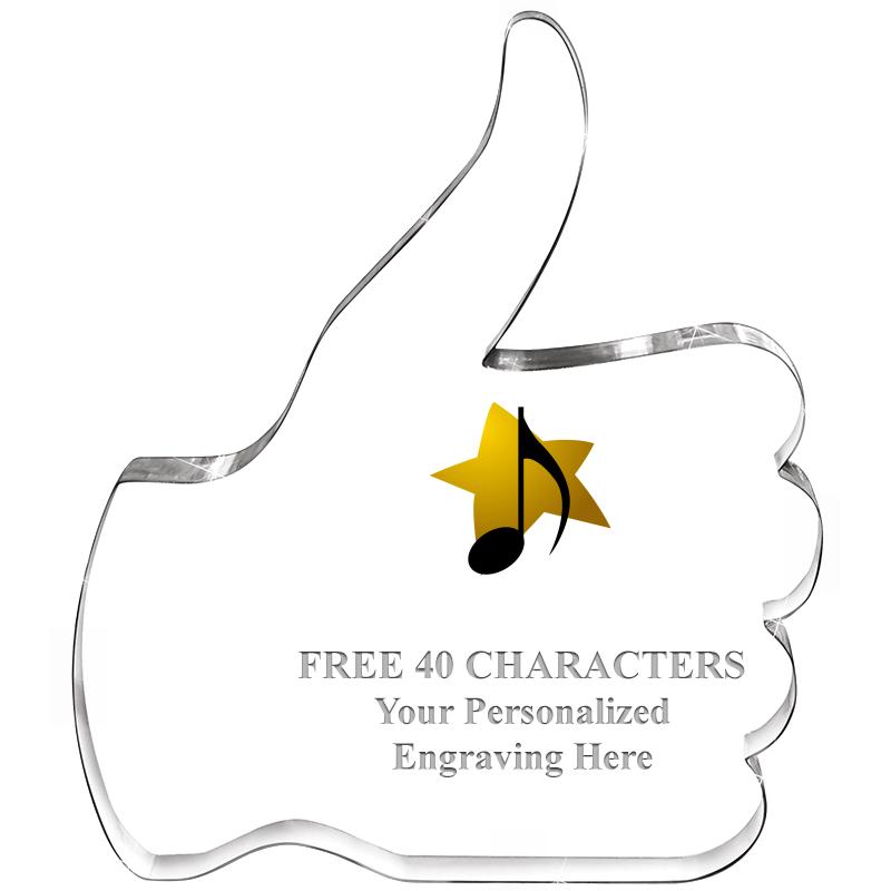 6" THUMBS UP ACRYLIC