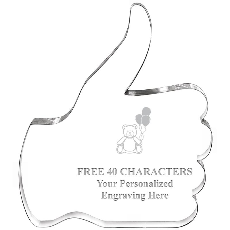 6" THUMBS UP ACRYLIC