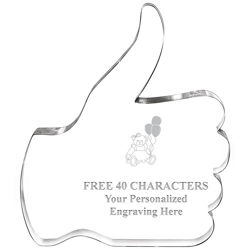 6" THUMBS UP ACRYLIC