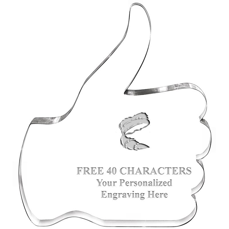 6" THUMBS UP ACRYLIC