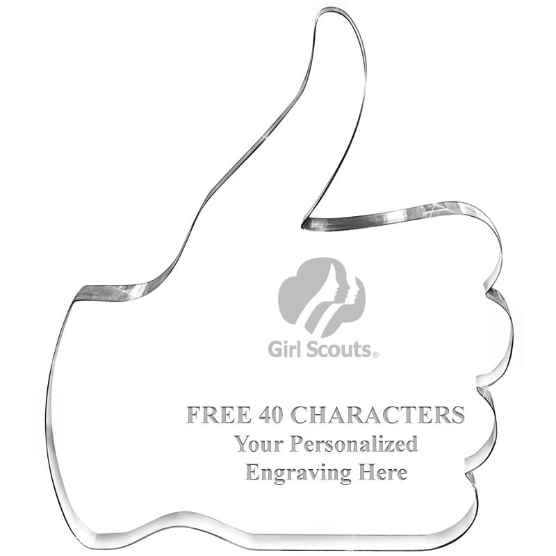 6" THUMBS UP ACRYLIC