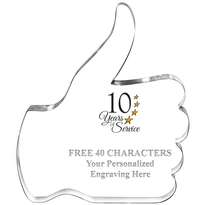 6" THUMBS UP ACRYLIC