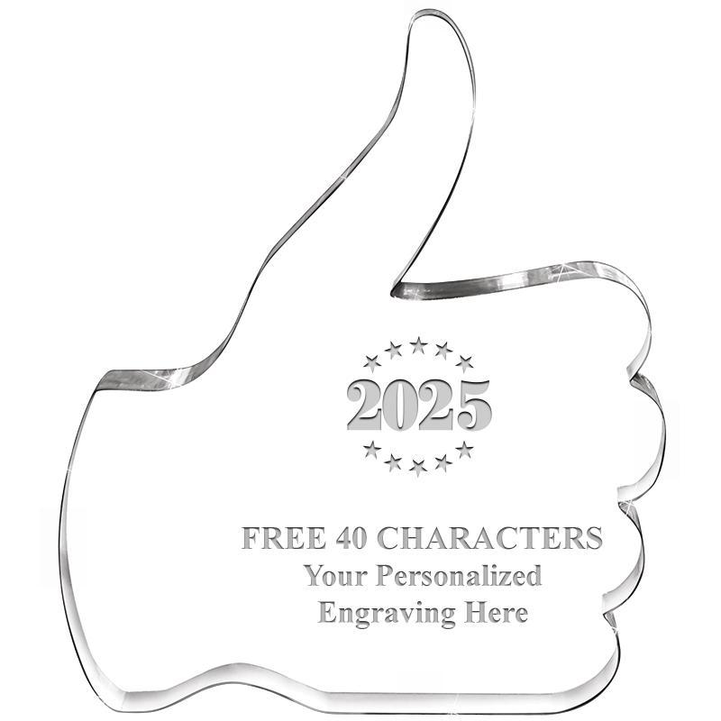 6" THUMBS UP ACRYLIC