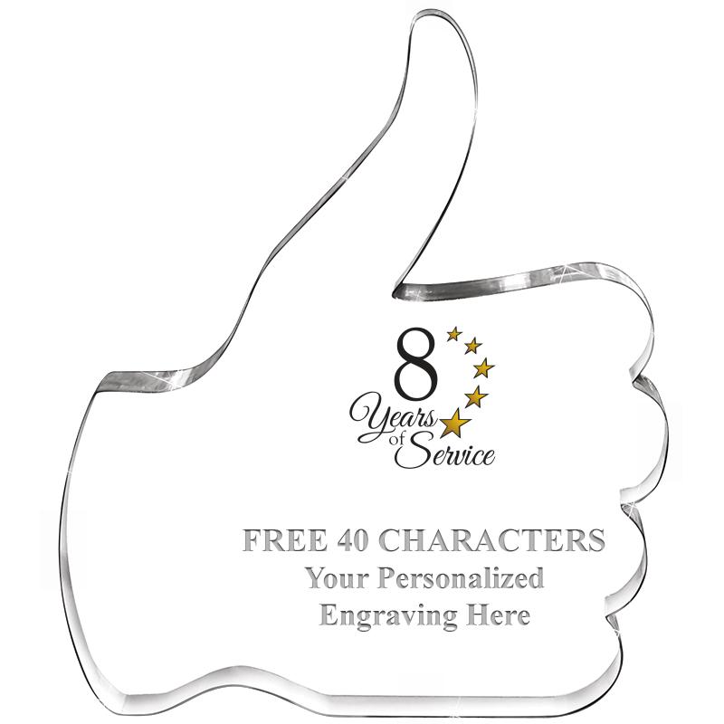 6" THUMBS UP ACRYLIC