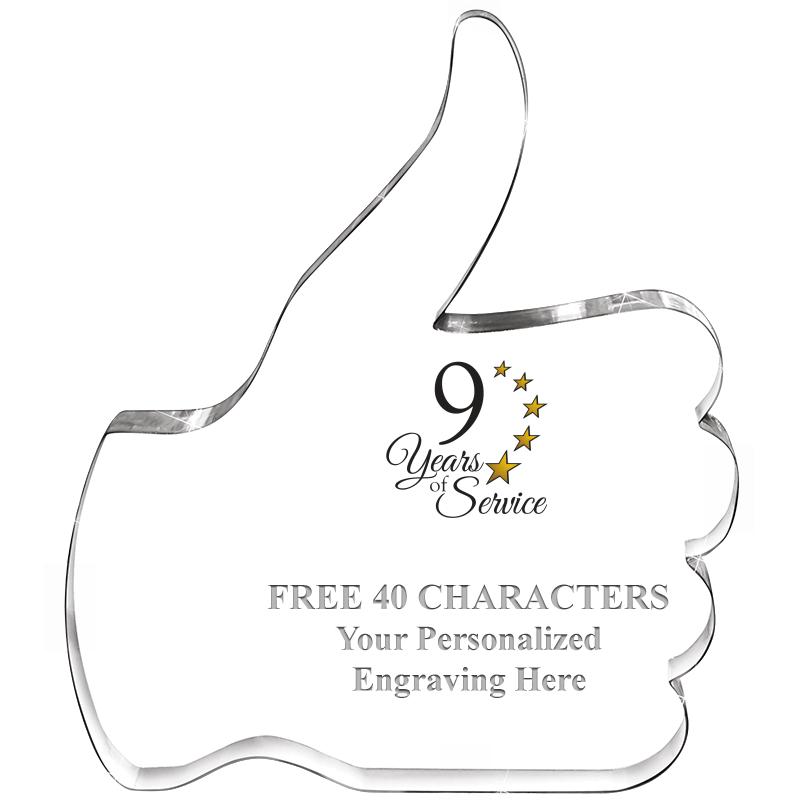 6" THUMBS UP ACRYLIC