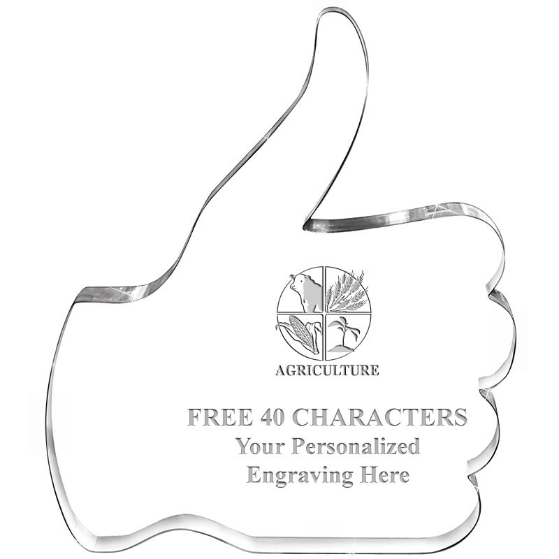 6" THUMBS UP ACRYLIC