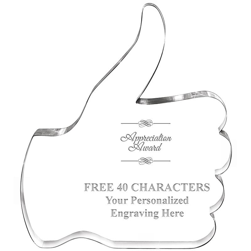 6" THUMBS UP ACRYLIC