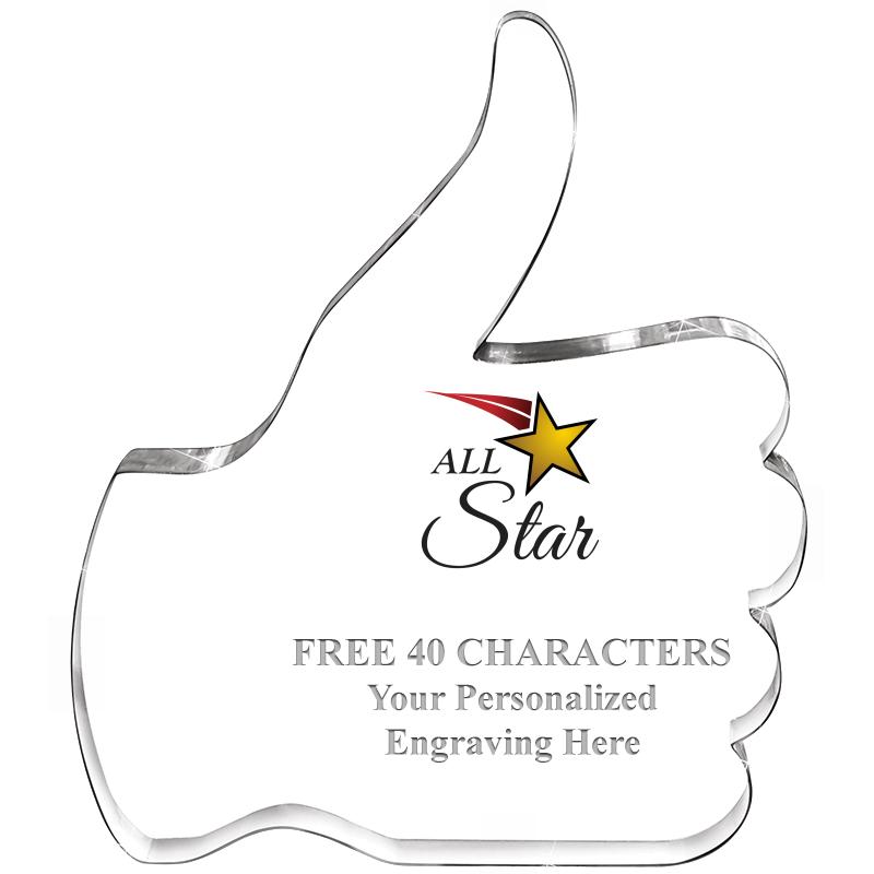 6" THUMBS UP ACRYLIC