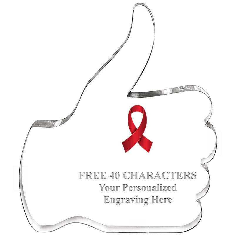 6" THUMBS UP ACRYLIC