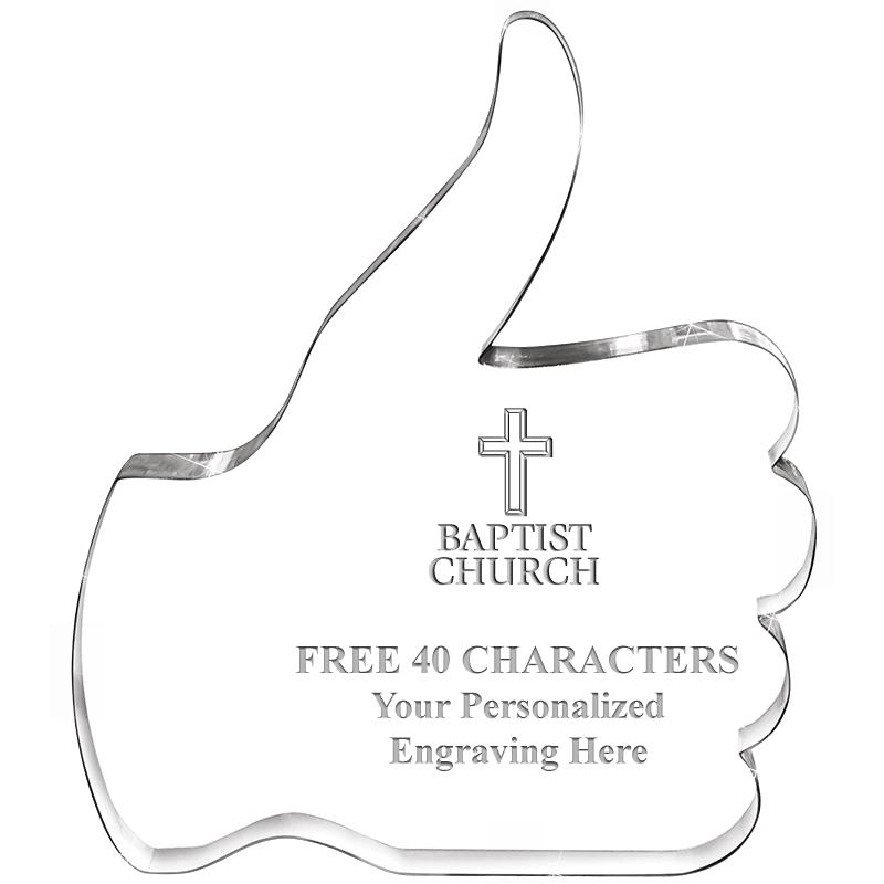 6" THUMBS UP ACRYLIC