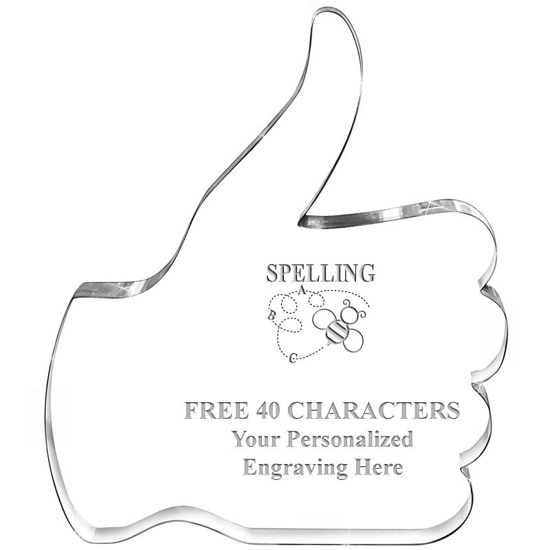 6" THUMBS UP ACRYLIC