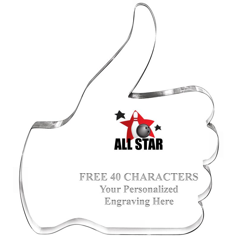 6" THUMBS UP ACRYLIC