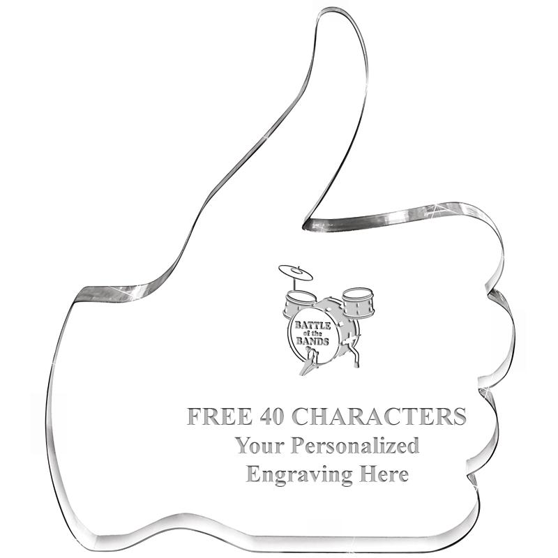 6" THUMBS UP ACRYLIC