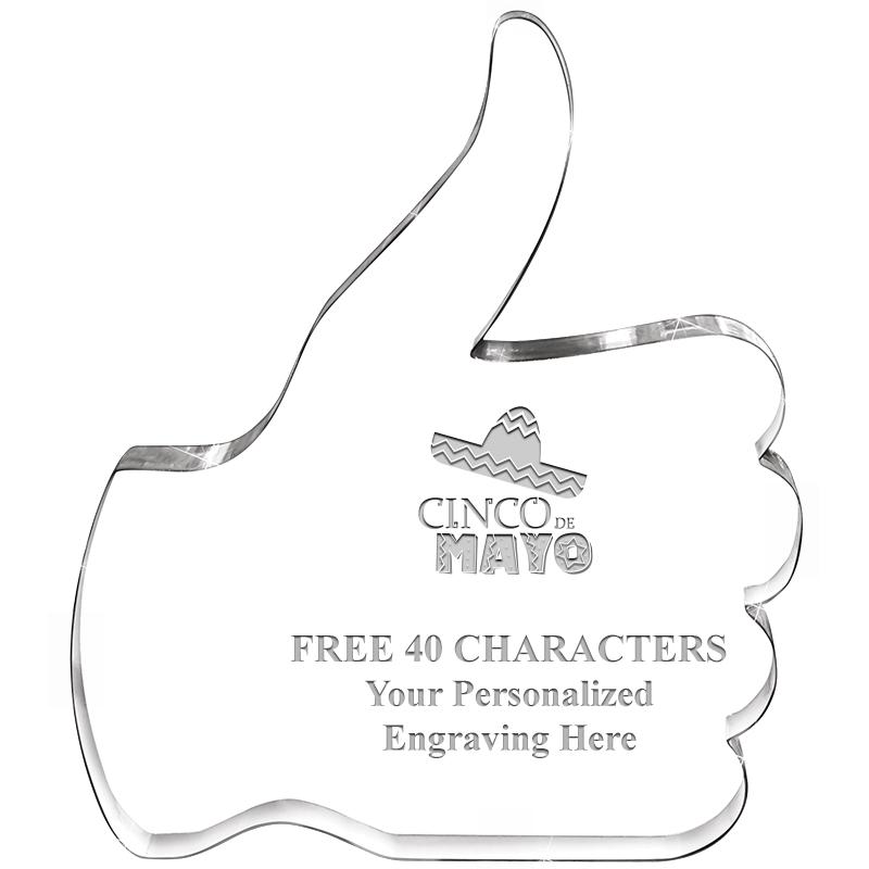 6" THUMBS UP ACRYLIC