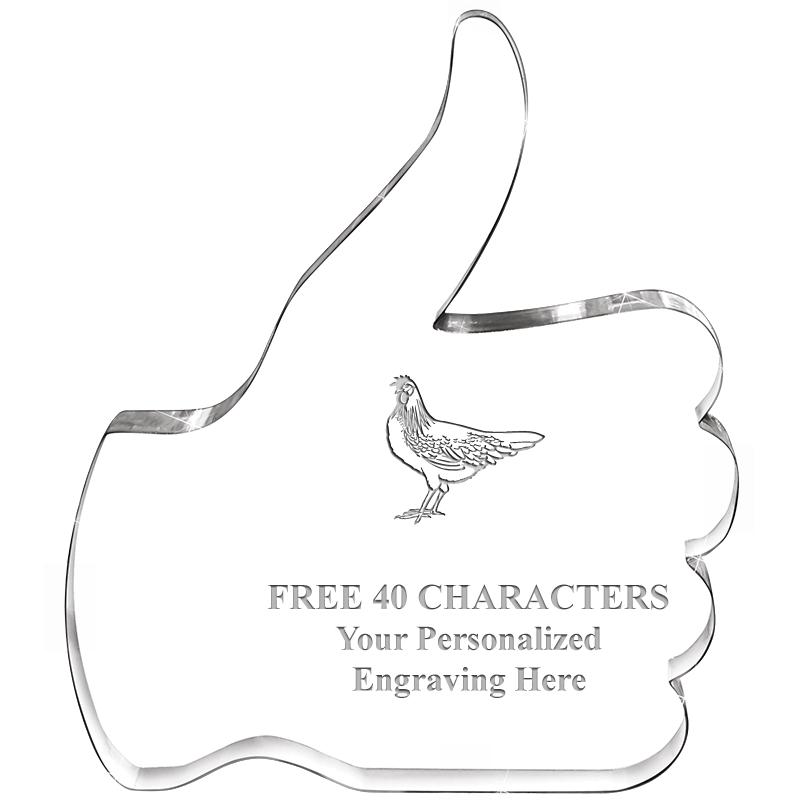 6" THUMBS UP ACRYLIC