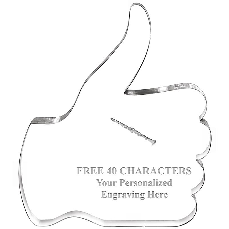 6" THUMBS UP ACRYLIC