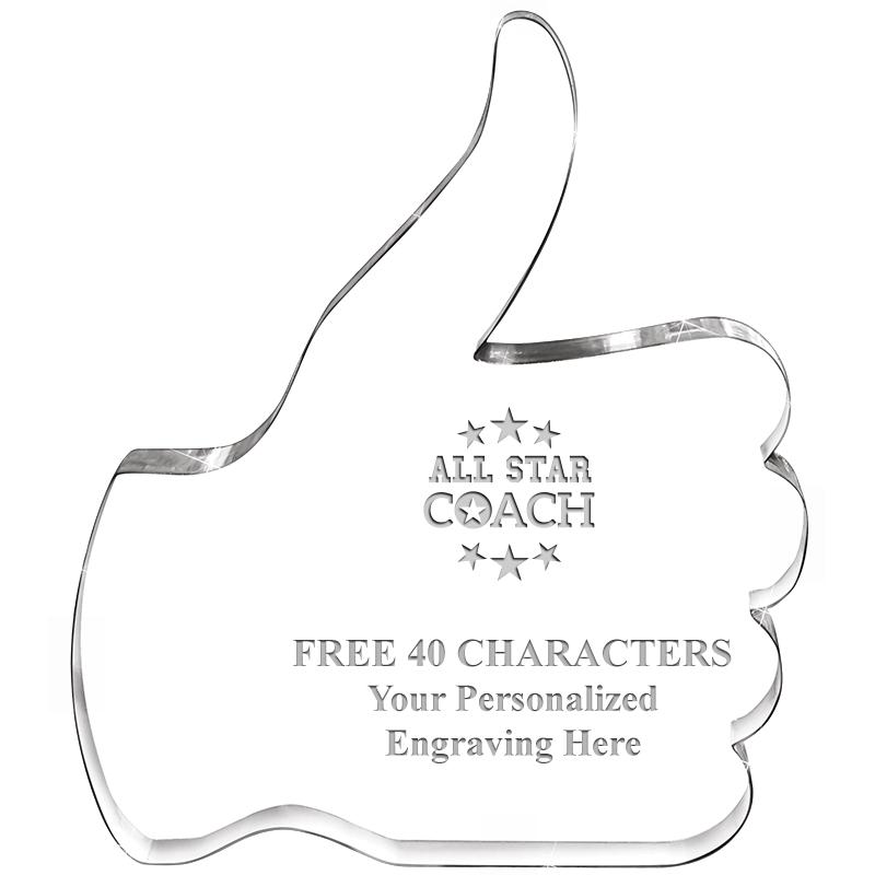 6" THUMBS UP ACRYLIC