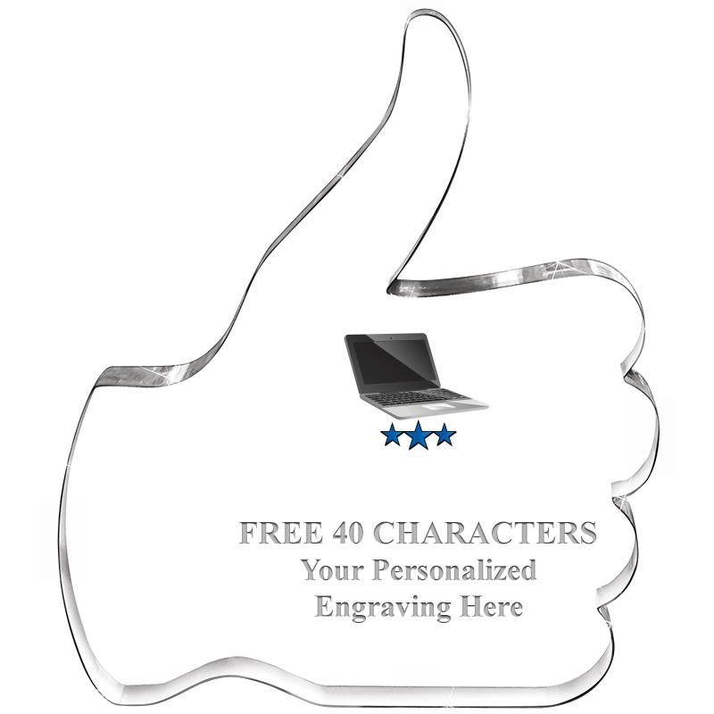 6" THUMBS UP ACRYLIC