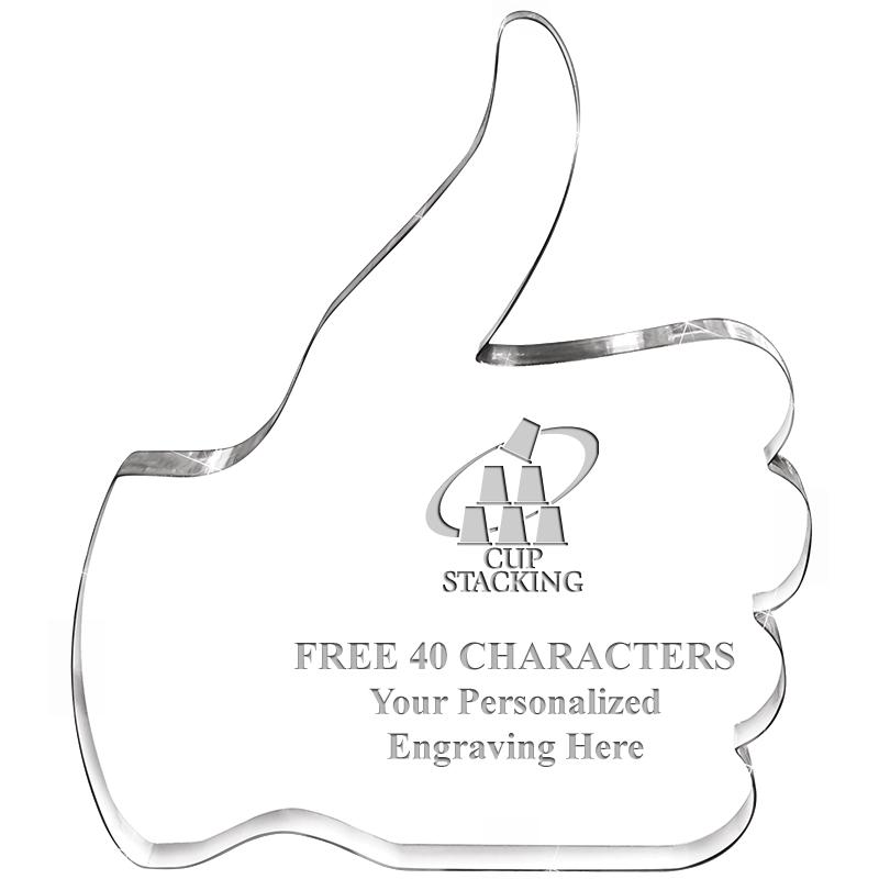 6" THUMBS UP ACRYLIC