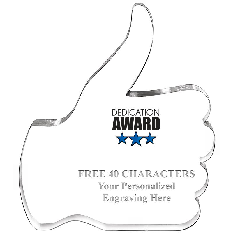 6" THUMBS UP ACRYLIC