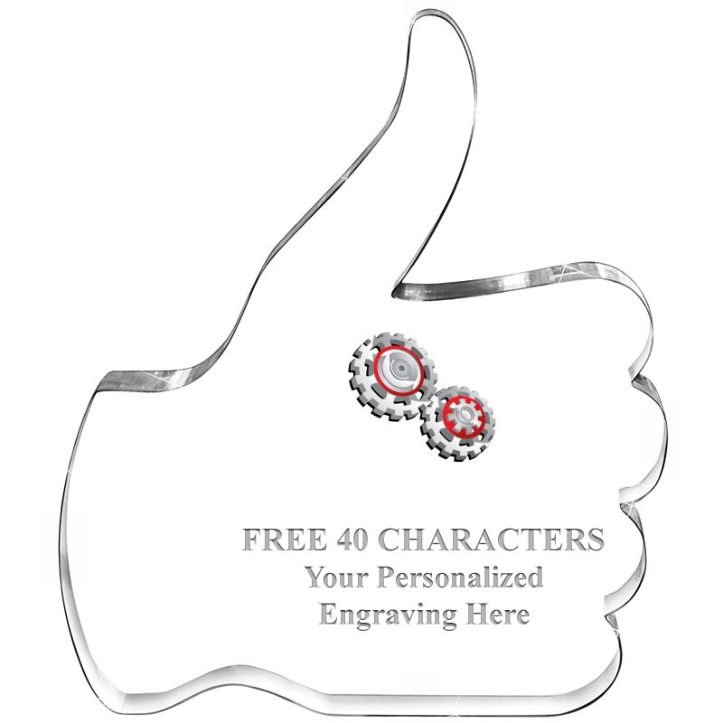 6" THUMBS UP ACRYLIC