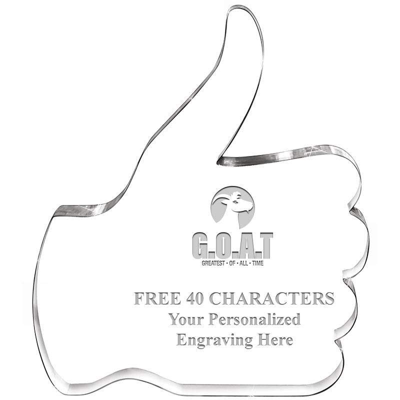 6" THUMBS UP ACRYLIC