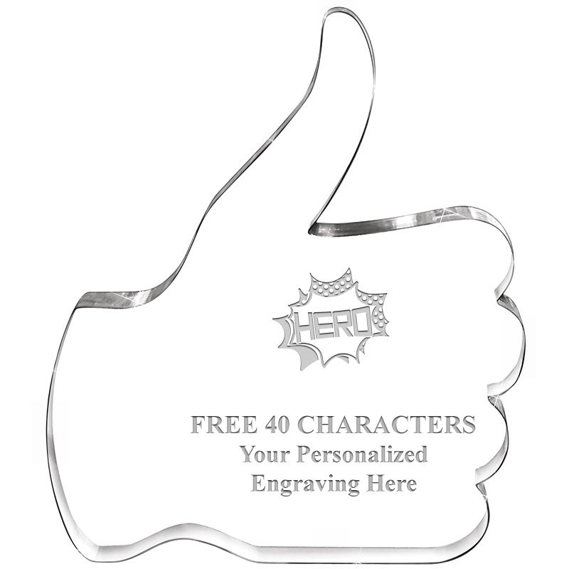 6" THUMBS UP ACRYLIC