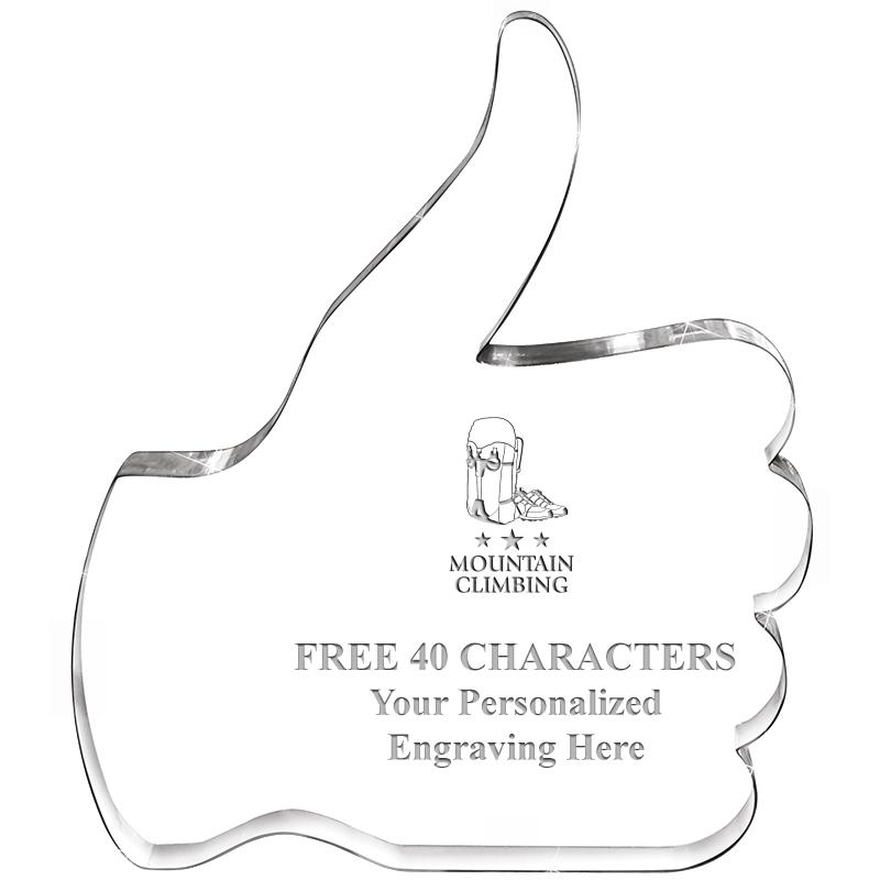 6" THUMBS UP ACRYLIC