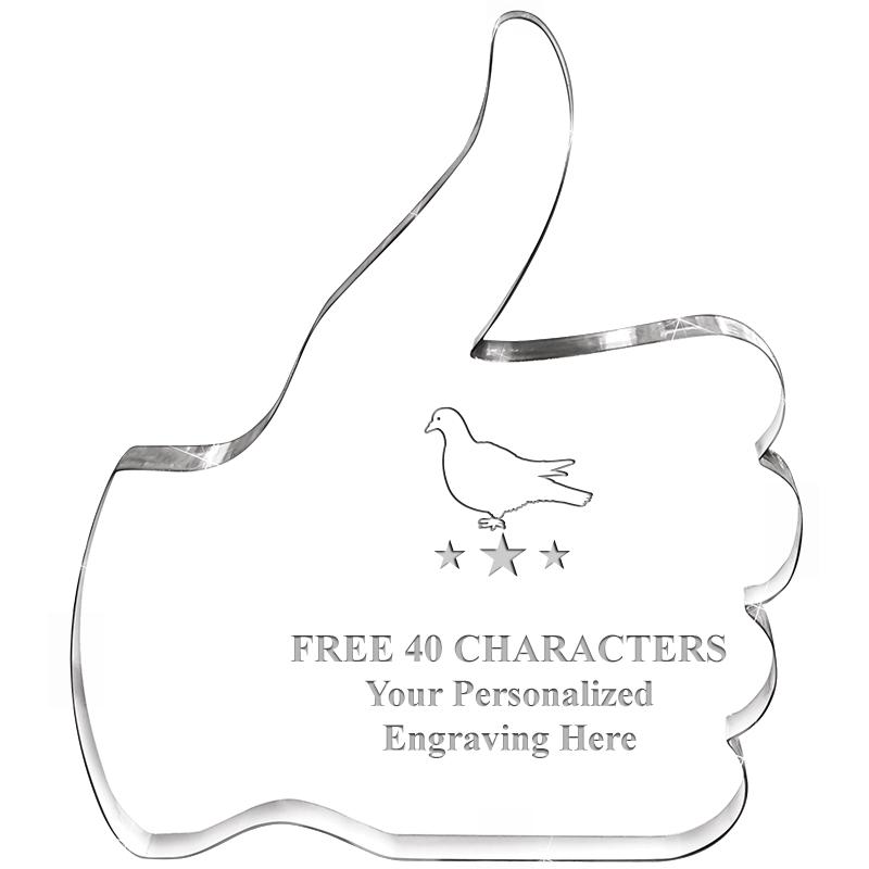 6" THUMBS UP ACRYLIC