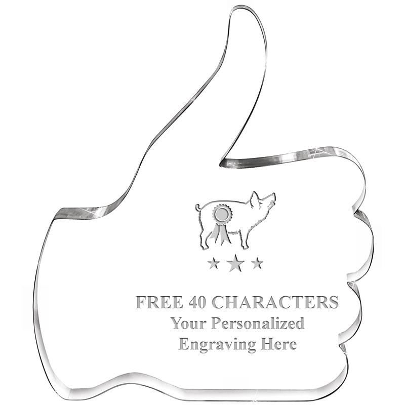 6" THUMBS UP ACRYLIC