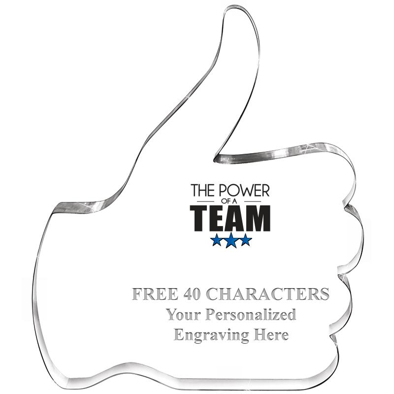 6" THUMBS UP ACRYLIC