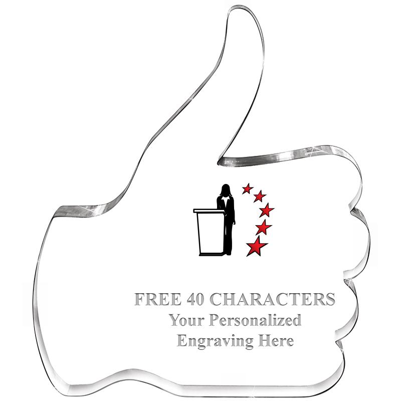 6" THUMBS UP ACRYLIC