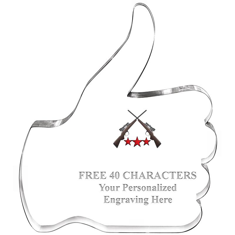 6" THUMBS UP ACRYLIC