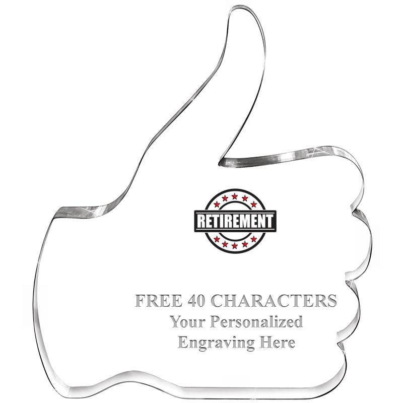 6" THUMBS UP ACRYLIC