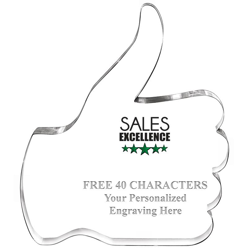 6" THUMBS UP ACRYLIC