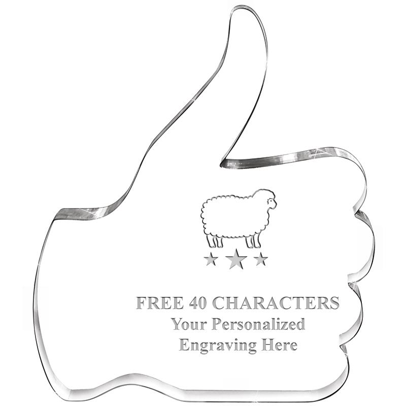 6" THUMBS UP ACRYLIC