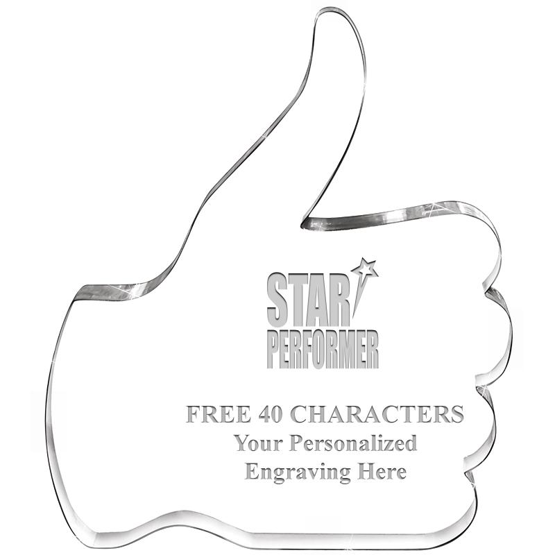 6" THUMBS UP ACRYLIC